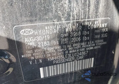 2020 Hyundai Elantra Gt из США, поврежденный, VIN KMHH35LE3LU124867